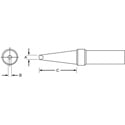 Weller ETDD .187in x .032in x .625in ET Single Flat Tip for PES51 Pencil