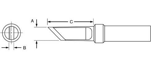 Weller ETKN .18x.064x.625 Inch ET Series Knife Tip for PES51 Pencil