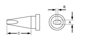 Weller LTAS .063in x .38In Reach Round LT Series Tip