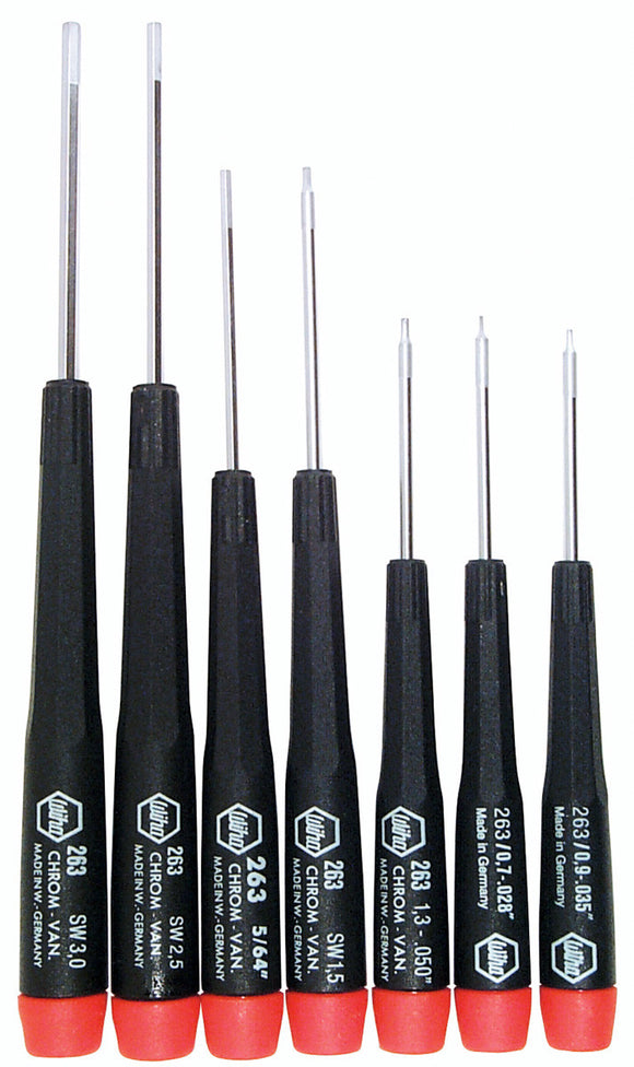 Wiha Tools 26390 7-Piece Metric Hex Driver Set