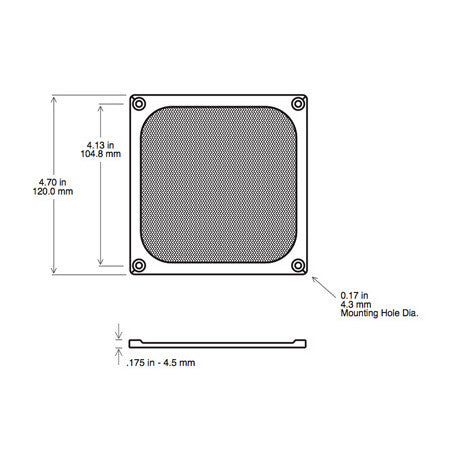 Orion WMG120M 120mm Natural Aluminum Wire Mesh Guard