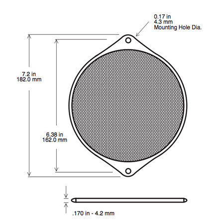 Orion WMG172M 172mm Natural Aluminum Wire Mesh Guard