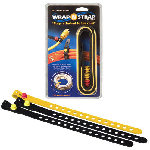 Wrap N Strap 924 24In. Adjustable Cord & Cable Straps/Fasteners 3 pack