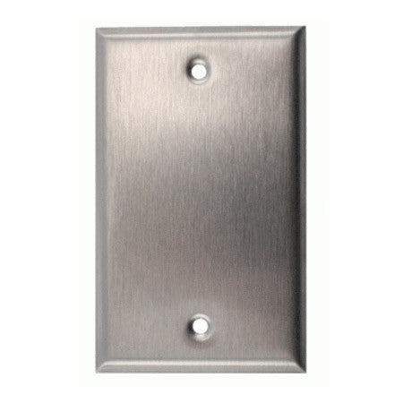 Single-Gang Blank Clear Anodized Aluminum Plate with hardware