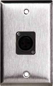 Single-Gang Brown Lexan Wall Plate with 1 NC3FD-L-1-B Connector