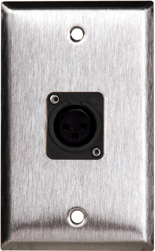 Single-Gang Brown Lexan Wall Plate with 1 NC3FD-L-1-B Connector