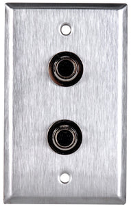 Single-Gang Brown Lexan Wall Plate with 2 S-Video 4-Pin Barrels