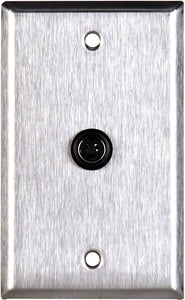 Single-Gang Clear Anodized Wall Plate with 1 -4 Pin S-Video with Solder Points