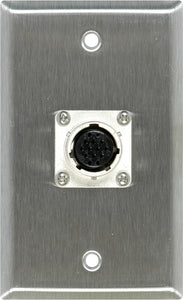 Single-Gang Clear Anodized Plate with EIAJ 14-Pin Female Connector