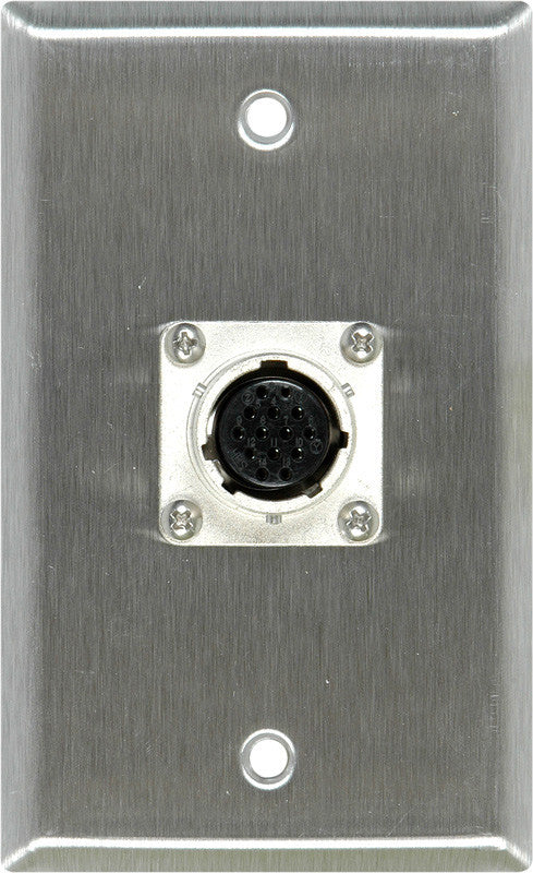 Single-Gang Black Anodized Plate with EIAJ 14-Pin Female Connector