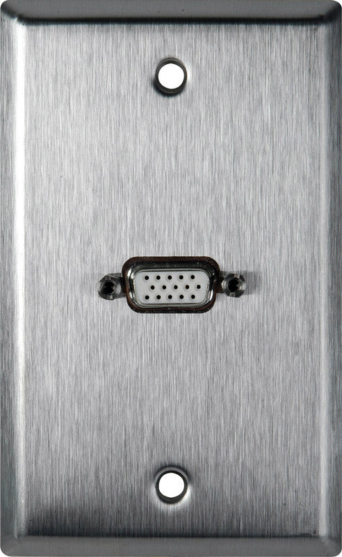 Single-Gang Brown Lexan Wall Plate with 1-HD 15-Pin Female Rear Solder Points