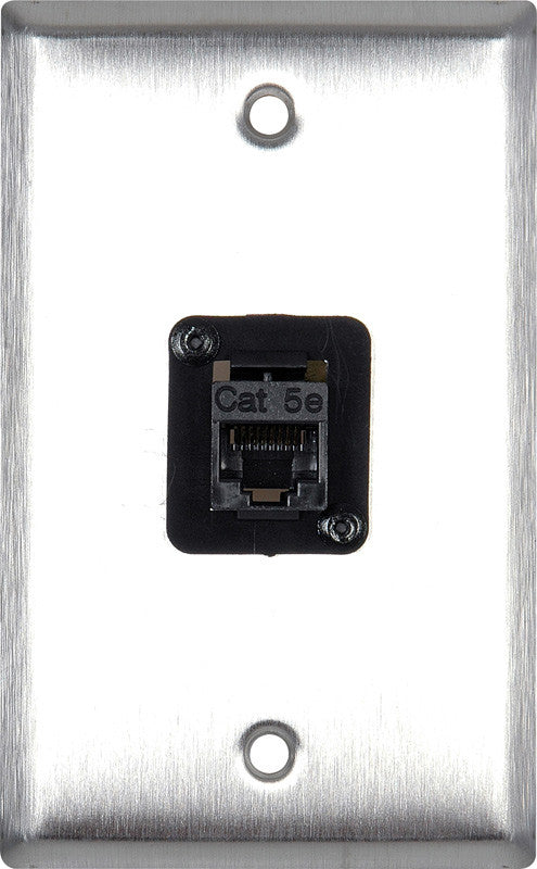 Single-Gang White Lexan Wall Plate with 1 TecNec RJ45 Barrel