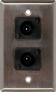 Single-Gang White Lexan Wall PLate with 2 Toslink connectors