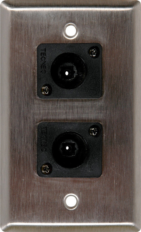 Single-Gang White Lexan Wall PLate with 2 Toslink connectors