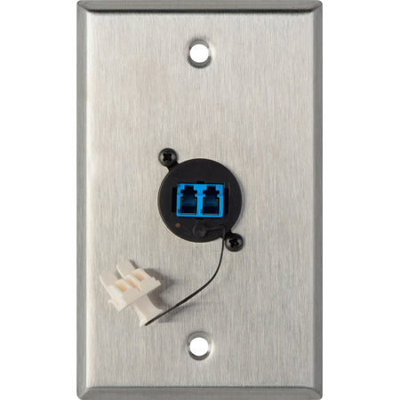 1G Stainless Steel Wall Plate w/1 SENKO Duplex LC Singlemode