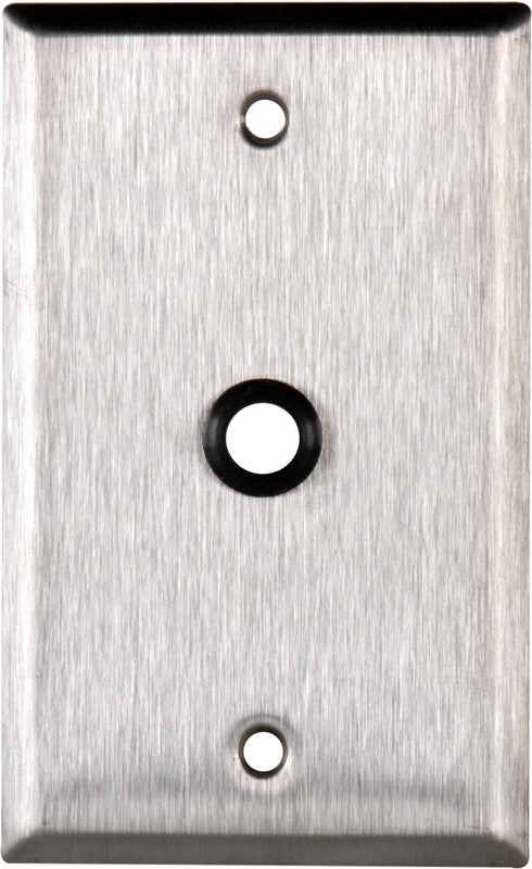 Single-Gang Gray Lexan Wall Plate with One 3/4 inch Grommet