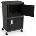 Luxor WT50B 42 Inch High Tuffy AV Cart - Double Cabinet