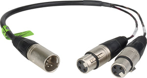 Sony CCXA-53 Equivalent Breakout Cable 5-Pin XLR Male to Two 3-Pin XLR Female 25FT