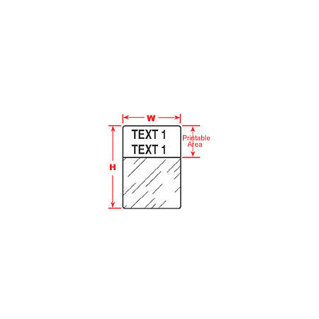 XPERT Self-Lam WT2.5X1.5X.75 in. Write Lab.  - 100 Per Cartridge