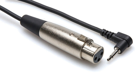 Hosa XVM-305F Right Angle TS 3.5mm Mini to XLR Female Cable 5FT