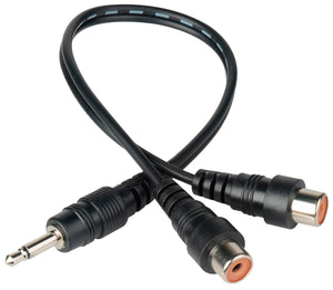 TecNec Y-M-2PF 3.5mm Mono Male to 2 RCA Female Y-Cable 10 Inches