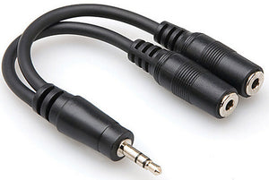 TecNec Y-MPS-2MFS Stereo 3.5mm Mini Male to Dual Stereo 3.5mm Mini Female Y-Cable 6 Inch