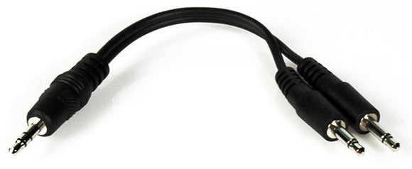 TecNec Y-MPS-2M Stereo 3.5mm Mini Male to 2 Mono 3.5mm Mini Male Y-Cable 6 Inch