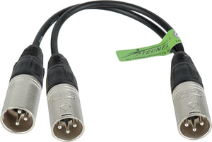 TecNec XLR Male to Dual XLR Male Y-Cable