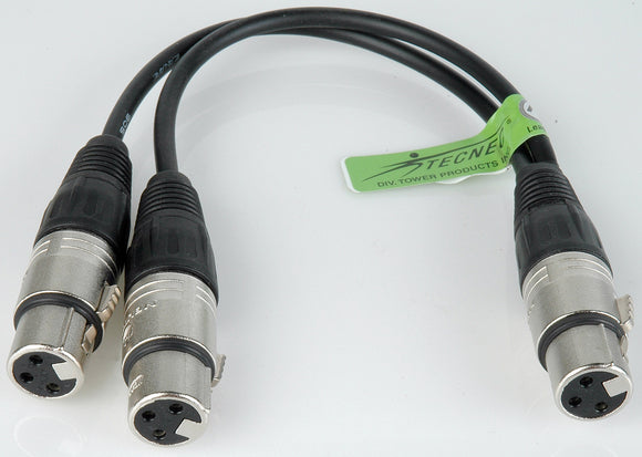 TecNec XLR Female to Dual XLR Female Y-Cable