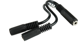 Hosa YMM-379 Stereo TRS 3.5mm Female to 2 Dual Mono 3.5mm Female Y-Cable 6 Inch